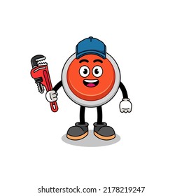 Notrufknöpfe zur Illustration als Klempner , Zeichendesign