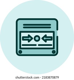 Emergency button, illustration, vector on a white background.