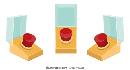 Emergency button vector design illustration isolated on white background