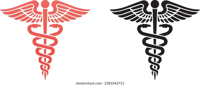 Emergency caduceus health care medical symbol for nurse doctor