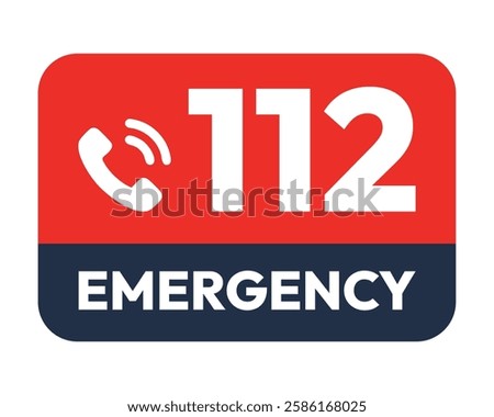 Emergency Call 112 Sign High Quality Vectorial Image