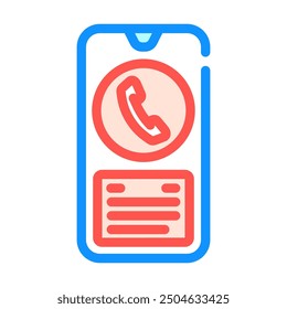 emergency call ambulance color icon vector. emergency call ambulance sign. isolated symbol illustration