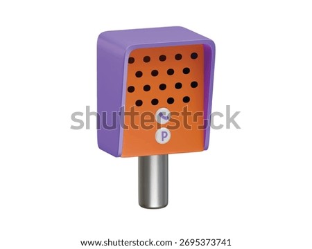 emergency call box icon 3d illustration render