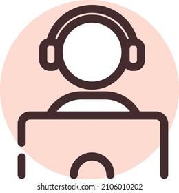 Emergency call center, illustration, vector on a white background.