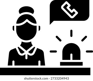 Icono del operador del centro de llamadas de emergencia