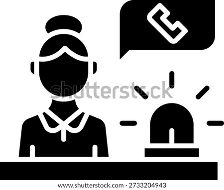 Emergency Call Center Operator Icon