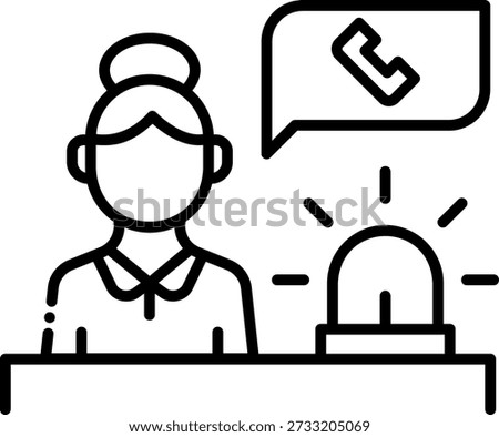 Emergency Call Center Operator Icon
