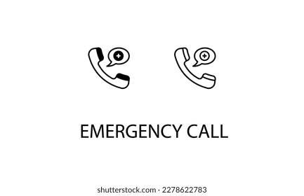 Emergency call double icon design stock illustration
