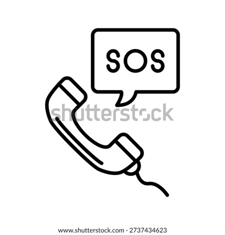 Emergency Call Editable and fully layered vector icon