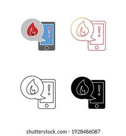 Llamada de emergencia para un paquete de iconos en caso de desastre