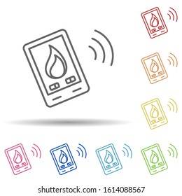 Emergency call, firefighter in multi color style icon. Simple thin line, outline vector of firefighter icons for ui and ux, website or mobile application