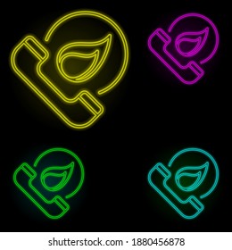Emergency call, firefighter neon color set icon. Simple thin line, outline vector of firefighter icons for ui and ux, website or mobile application
