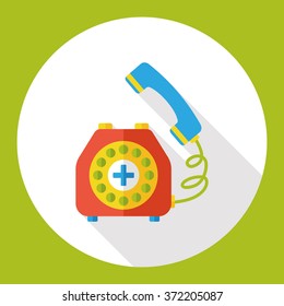 emergency call flat icon