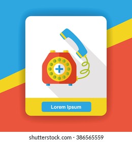emergency call flat icon