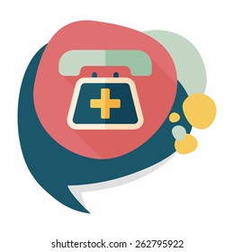 emergency call flat icon with long shadow,eps10