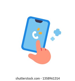 Emergency call to hospital icon vector illustration