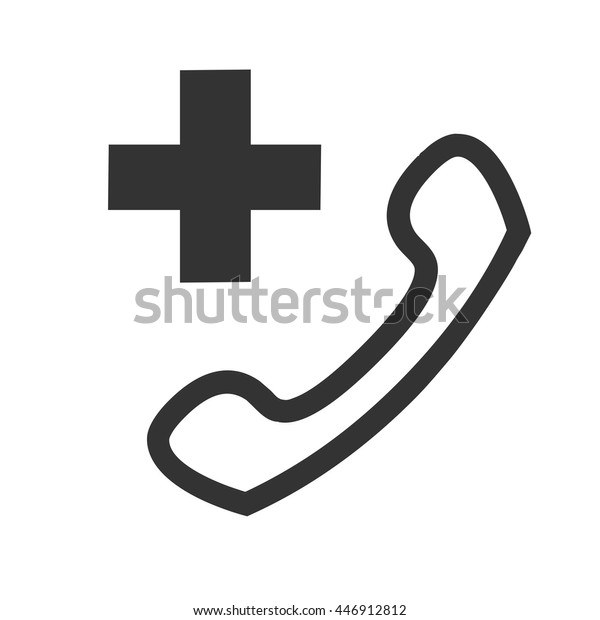 Emergency call icon. Call for ambulance\
logo. Vector\
illustration.