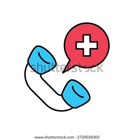 Emergency Call icon clean and modern vector illustration