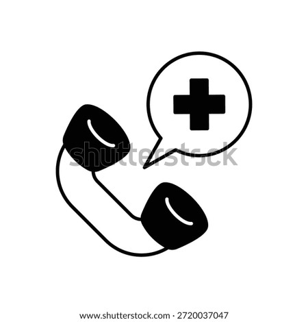 Emergency Call icon clean and modern vector illustration