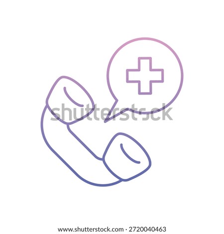 Emergency Call icon clean and modern vector illustration