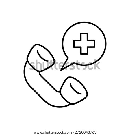 Emergency Call icon clean and modern vector illustration