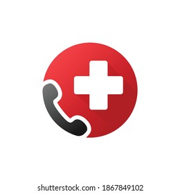 emergency call icon. health emergency logo