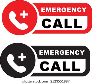 Emergency call icon. Emergency hotline ICON.