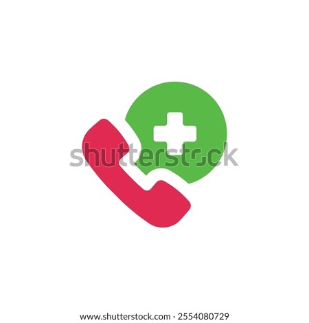Emergency call. emergency icon, Hotline for help desk. Vector illustration