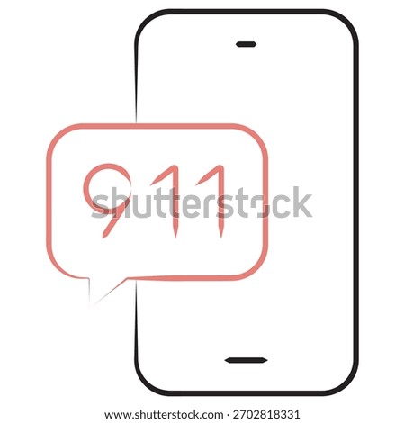 Emergency Call Icon, Emergency Hotline Icon, Urgent SOS Call Symbol, Rapid Response Contact, Safety Assistance Phone, vector