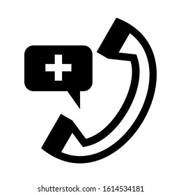 emergency call icon isolated sign symbol vector illustration - high quality black style vector icons
