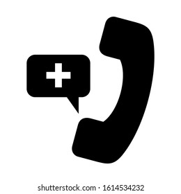 emergency call icon isolated sign symbol vector illustration - high quality black style vector icons
