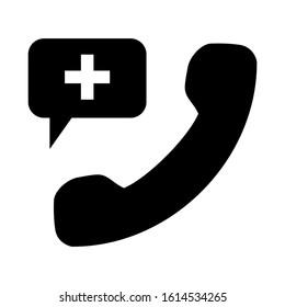 emergency call icon isolated sign symbol vector illustration - high quality black style vector icons
