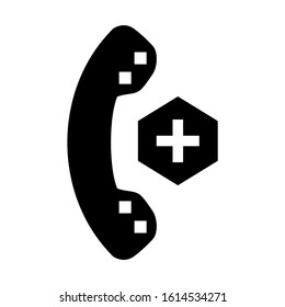 emergency call icon isolated sign symbol vector illustration - high quality black style vector icons
