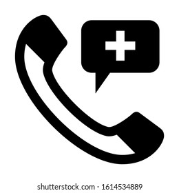 emergency call icon isolated sign symbol vector illustration - high quality black style vector icons
