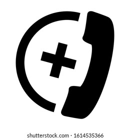 emergency call icon isolated sign symbol vector illustration - high quality black style vector icons
