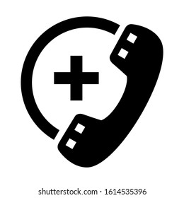 emergency call icon isolated sign symbol vector illustration - high quality black style vector icons
