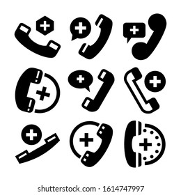 emergency call icon isolated sign symbol vector illustration - Collection of high quality black style vector icons
