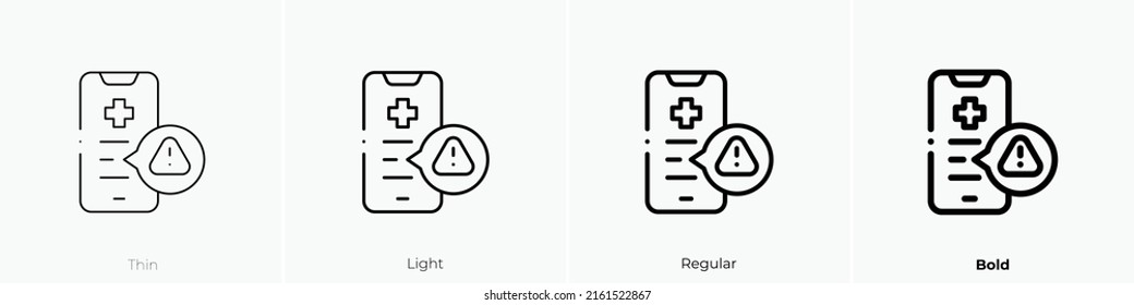 emergency call icon. Linear style sign isolated on white background. Vector illustration.