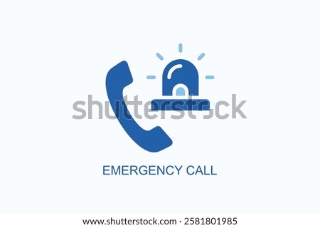 Emergency Call Icon Or Logo Isolated Illustration