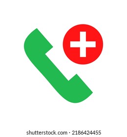 Emergency call icon. Medical emergency. Vector.