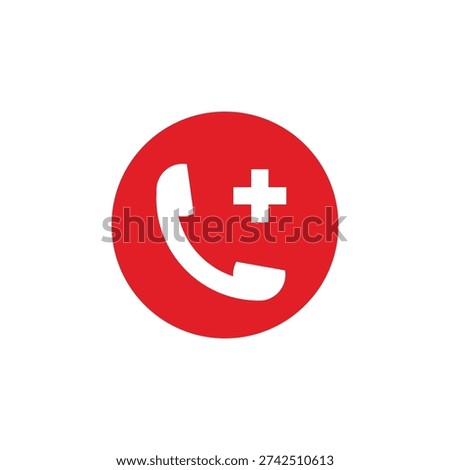Emergency call icon on isolated white background. Vector emergency call icon for healthcare service