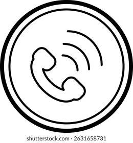 Emergency call icon with phone
