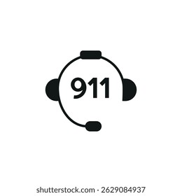 Icono de llamada de emergencia. Sencillo ícono de llamada de emergencia para redes sociales, App y Diseño web. Ilustración vectorial.