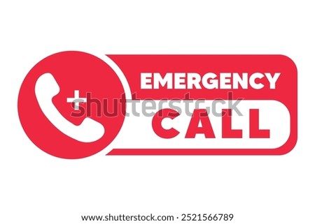 Emergency call icon. SOS emergency call. First aid. Vector illustration.