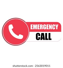 Emergency call icon. SOS emergency call. Emergency message. SOS icon. Emergency hotline. 