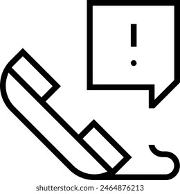 emergency call icon. Thin linear style design isolated on white background