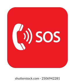 Diseño de Vector de icono de llamada de emergencia