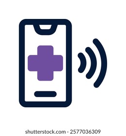 emergency call icon. vector dual tone icon for your website, mobile, presentation, and logo design.