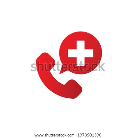 Emergency call icon vector from hospital collection. Thin line and Solid emergency call  icon vector illustration. Outline for website design and mobile, app development.