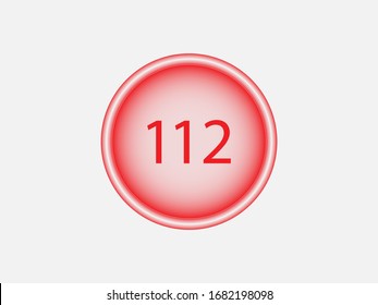 Emergency call icon. Vector illustration, flat design.